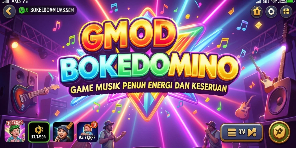Tampilan gameplay menarik dan penuh warna di BOKEDOMINO.