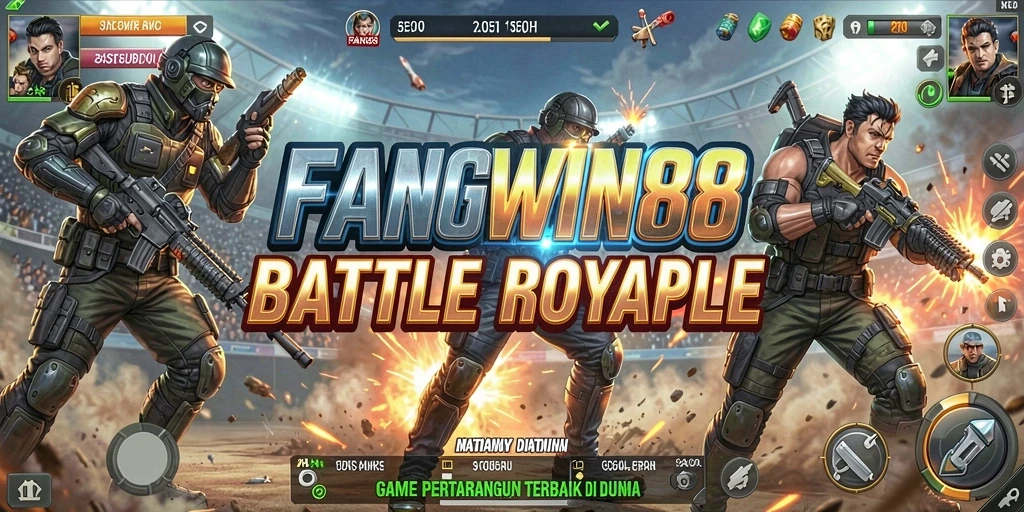 Gameplay FANGWIN88 di arena Battle Royale yang menegangkan.