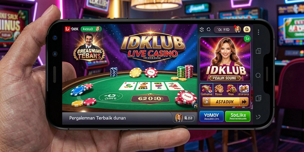 Tampilan gameplay IDKLUB yang menarik dalam sesi Live Casino.