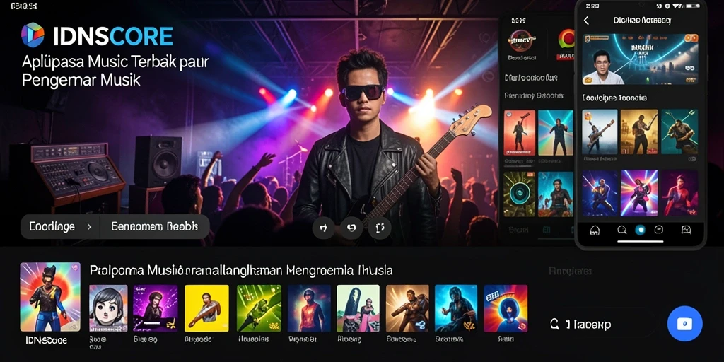 Tampilan gameplay aplikasi musik IDNSCORE yang interaktif dan menarik.