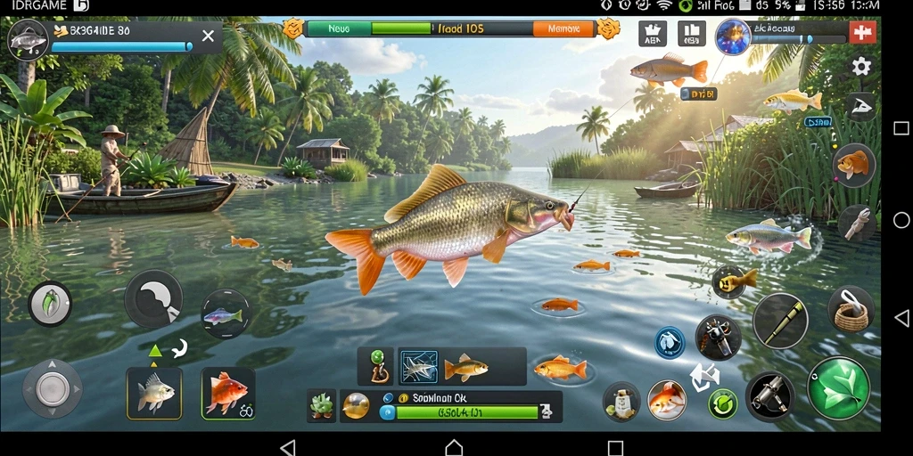 Gameplay menawan dari IDRGAME saat menangkap ikan.