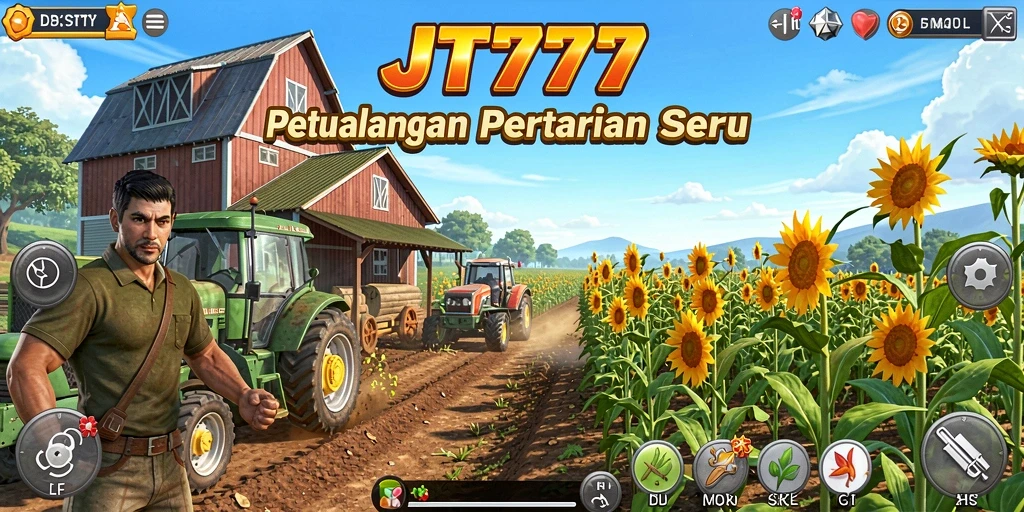 Tampilan gameplay menarik dari JT777 yang menunjukkan aktivitas bertani.