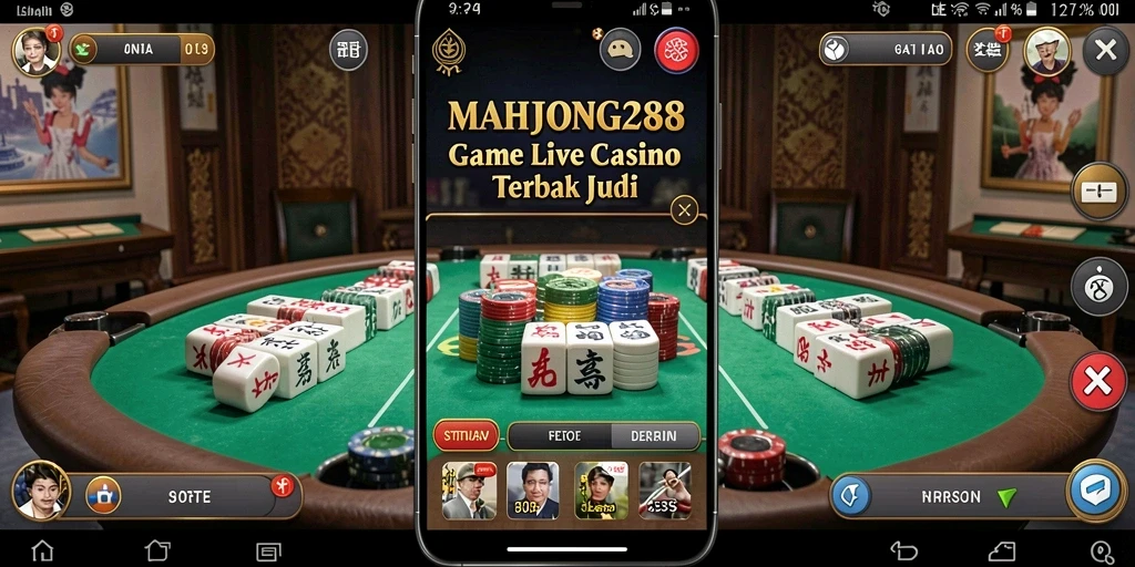 Tampilan utama game Live Casino MAHJONG288 yang mengasyikkan dan penuh aksi.