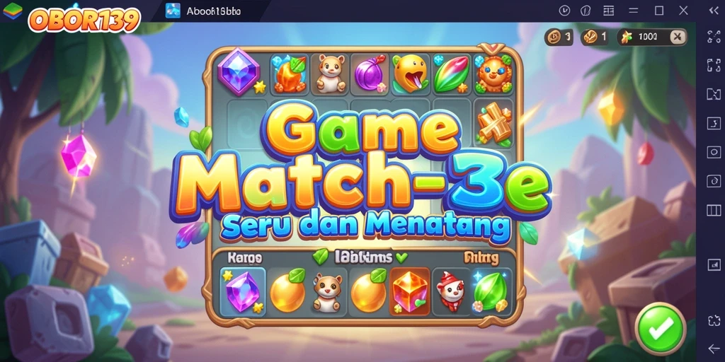 Tampilan gameplay OBOR138 yang menawan dengan karakter lucu.